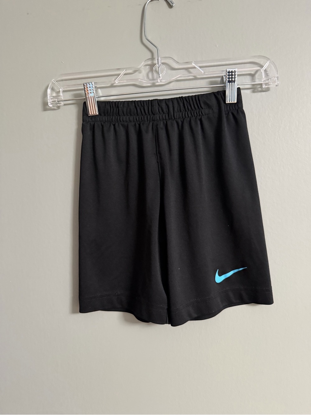 Nike Black Shorts with Teal Swoosh